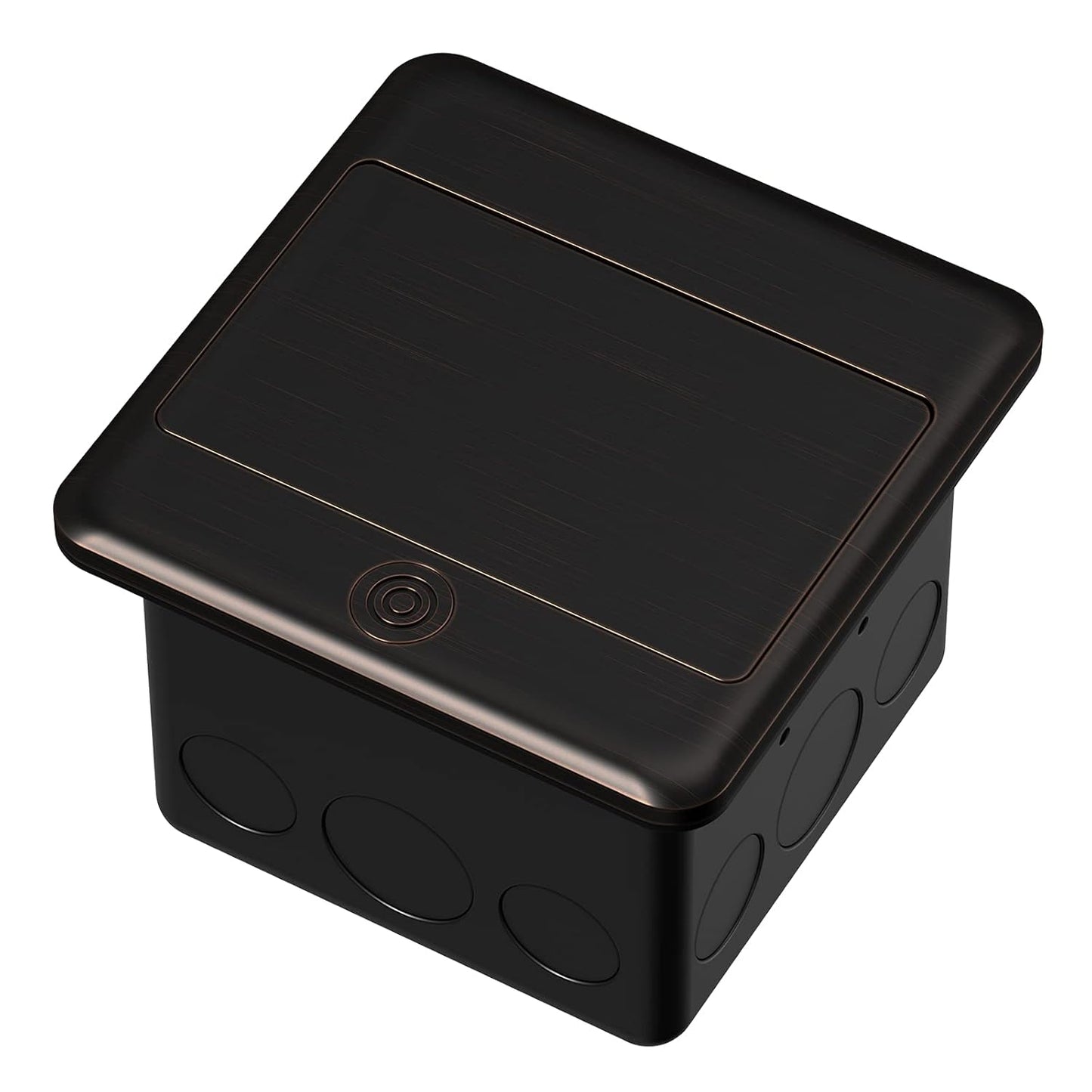 KYHSHJ Pop Up Floor Electrical Outlet Box Kit，20 Amp Stainless Steel TR Tamper-Resistant Duplex Receptacle Outlet， Corrosive Resistant Hardware，ETL Listed, Oil Rubbed Bronze