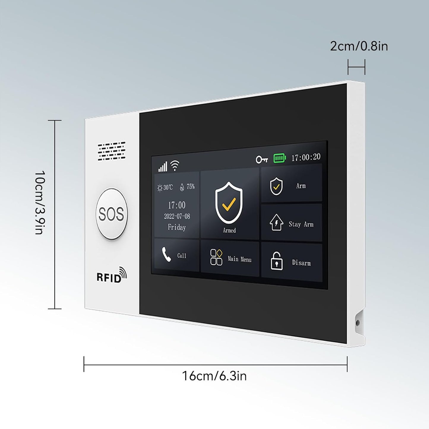 Home Security Alarm System,DIY Wireless WiFi Alarm System (Motion Detector, Door Window Sensor, Remote Control, Siren), Compatible with Alexa and Google for House, Apartment