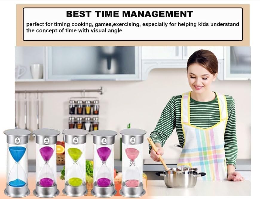 SuLiao Sand Timer 10 Minute Hourglass, Green Sand Watch 10 Min, Large SandClock Ten Minute, Colorful Plastic Hour Glass Sandglass for Kids, Games, Classroom, Kitchen, Decor