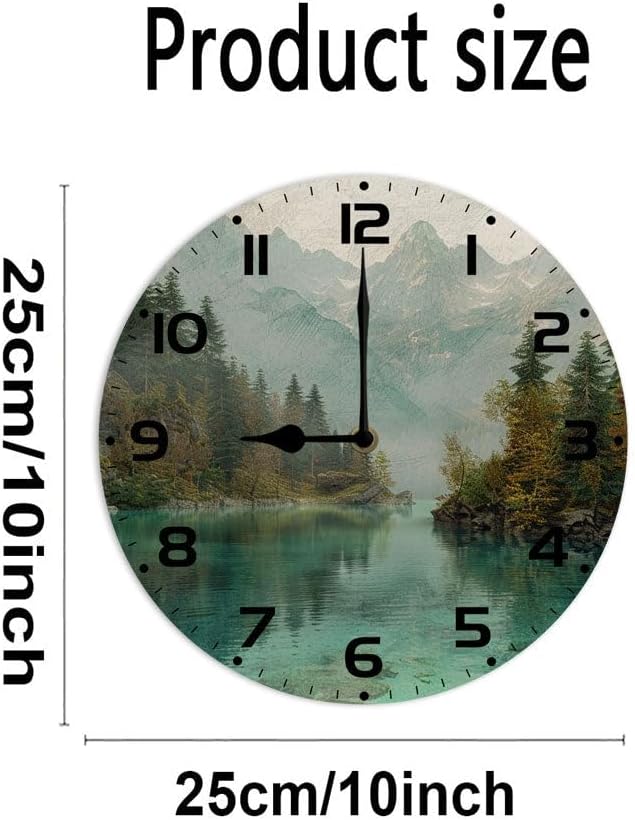 10 in Cats and Succulents -122 Wood Wall Clock – Digital Time Display, Smart Home Compatible for Bedside or Workspace