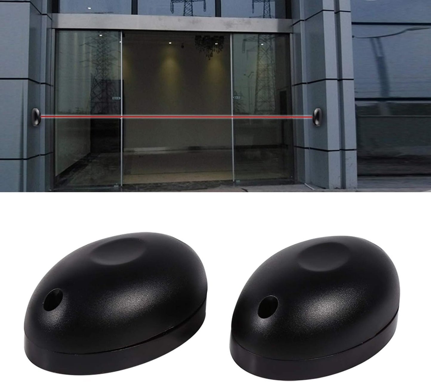 1 Pair 20m Infrared Photoelectric Beam Alarm, Security Light Barrier Sensor Detector for Home Door Window Outdoor Security