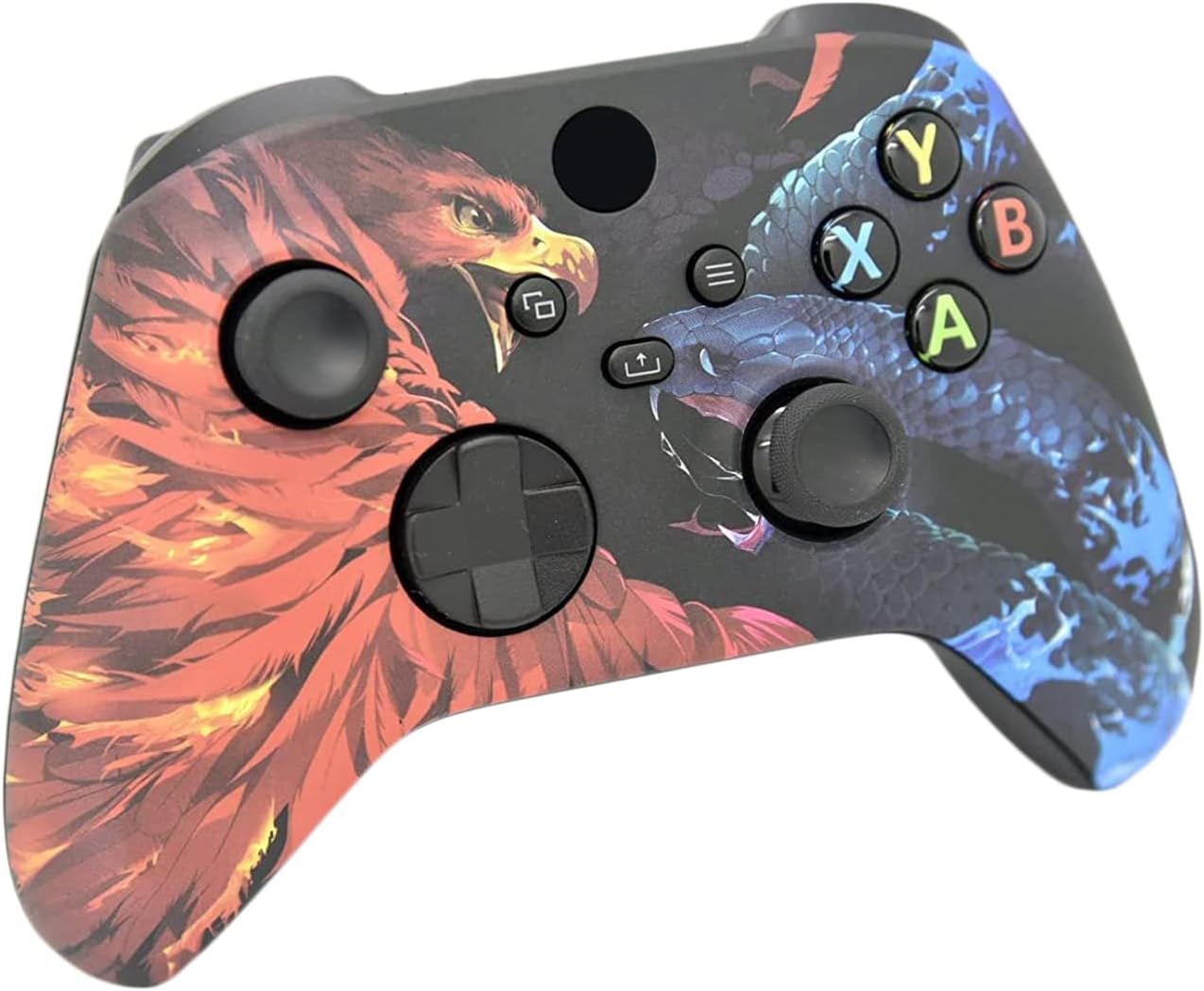 Hand Airbrushed Fade Custom Controller Compatible with Xbox Series X/S & Xbox One (Series X/S Bird V Snake)