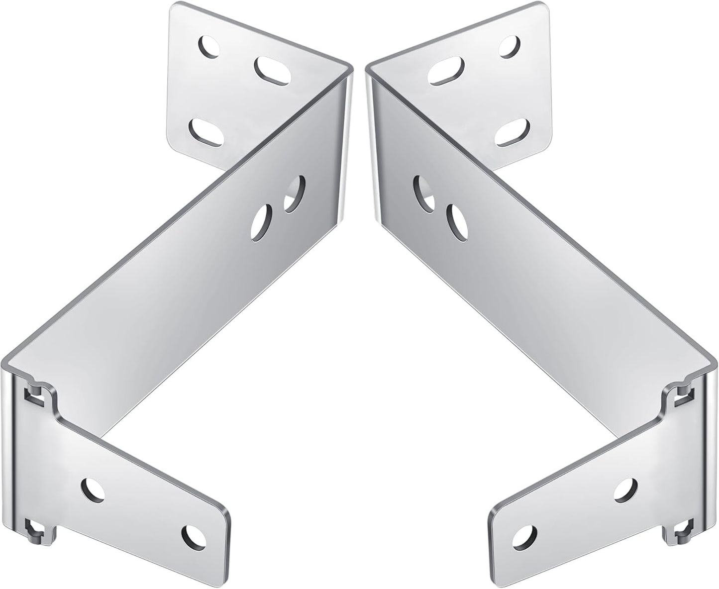 2PCS Garage Door Sensor Bracket Compatible with GSTB-R STB-BL Garage Door Sensors Replacement, Sturdy Metal, Wall Mount, Silver
