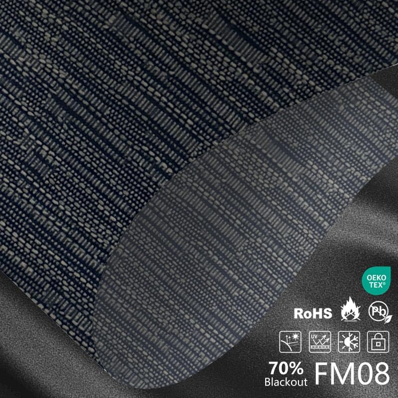 Smart Motorized Blinds – 70% Blackout Roller Shades with Remote, Alexa/Google Home/Siri Control, Matter Compatible, Wireless Rechargeable Battery, Custom Sizes for Windows & Sliding Doors