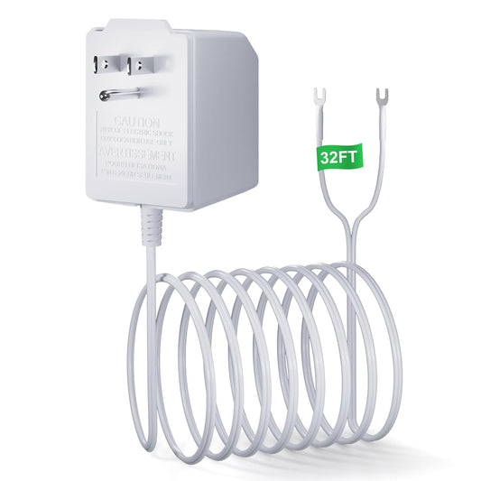 24 Volt Doorbell Transformer Power Supply for Ring Video Doorbell,Compatible with Ring,Google Nest,WYZE, Eufy,Blink Video Doorbells(𝟑𝟑𝐅𝐓 𝐄𝐱𝐭𝐞𝐧𝐬𝐢𝐨𝐧 𝐂𝐨𝐫𝐝)