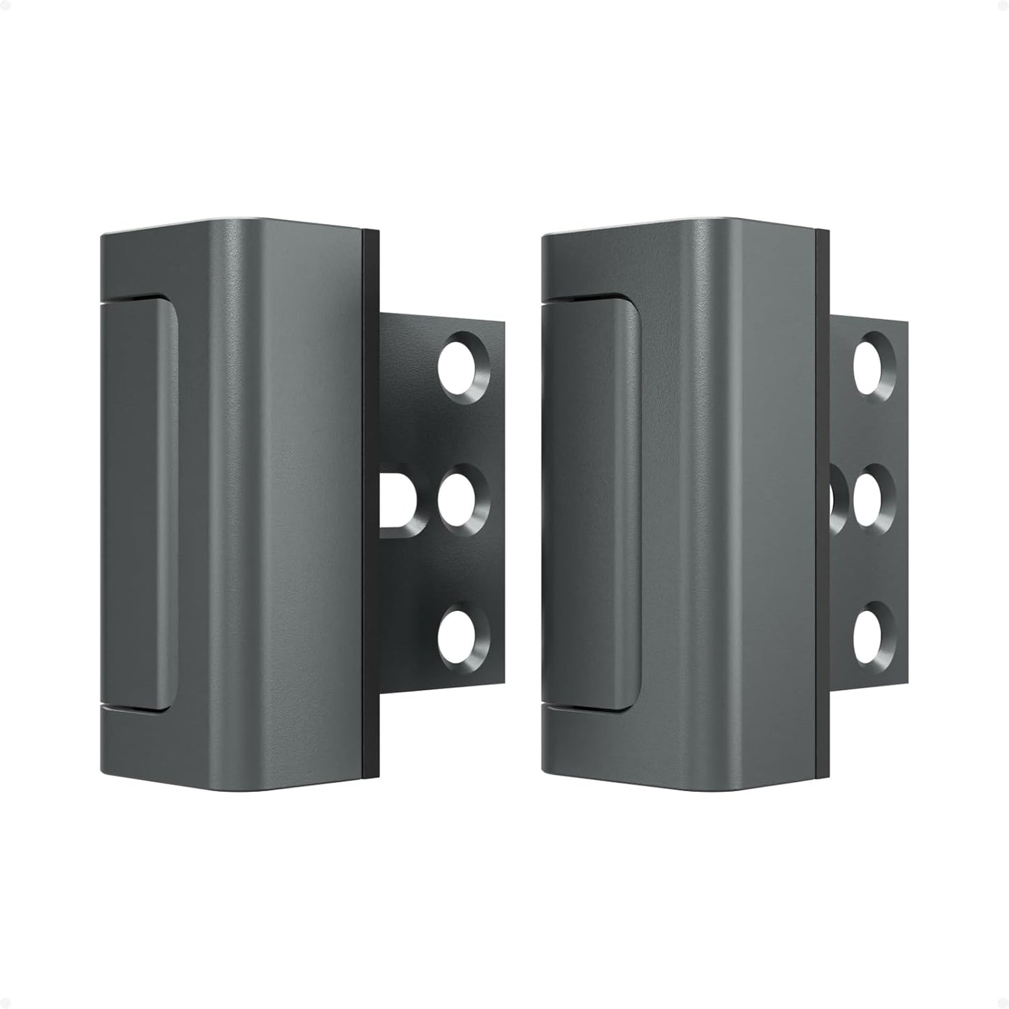 2 Pack Home Security Door Reinforcement Lock, Childproof Safety Door Lock Latch Stopper, Removable Screw-Mounted, Prevent Home Unauthorized Entry, Aluminum Construction, Withstands 800 lbs