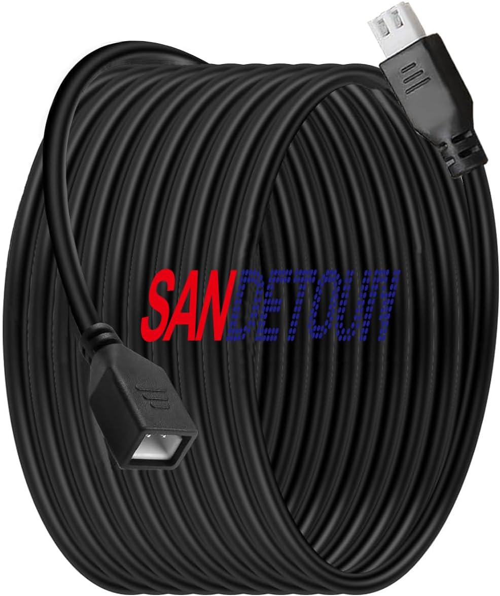 2-Pack Parking Sensor Extension Cable - Includes Two 4.5m (14.763ft) Cables for Extended Pickup Trucks, Sedans, and Vans; Compatible with Front Bumper Sensor Probe Installation