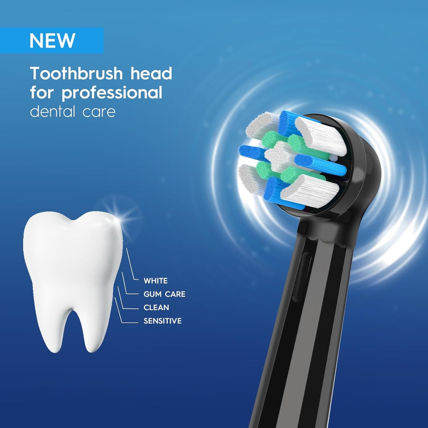 12 Pack Smart Cleaning IO Replacement Heads Compatible with Oral B iO 2 3 4 5 6 7 8 9 10 Series Electric Toothbrush, Brush Heads Compatible with Oral B iO Electric Handles (Black)