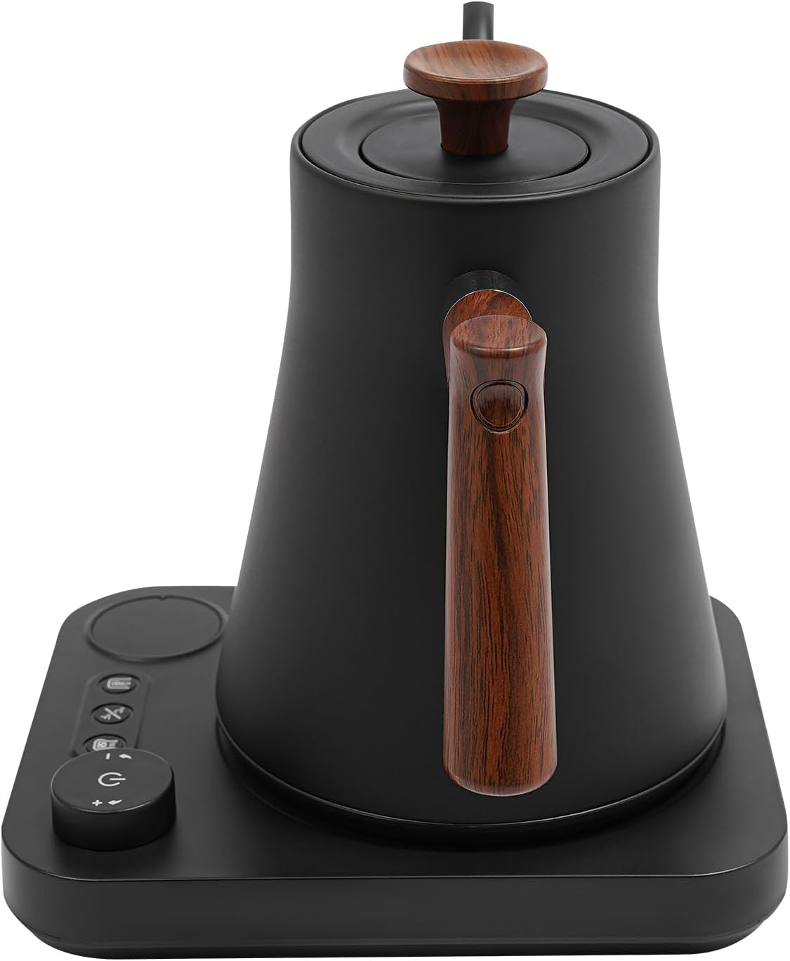 0.9L Gooseneck Electric Kettle 1200W, ±1°F Precise Temp Control & 24H Keep Warm | Pour-Over Coffee & Tea Kettle with LCD Timer, 110V for Home Office (Black)