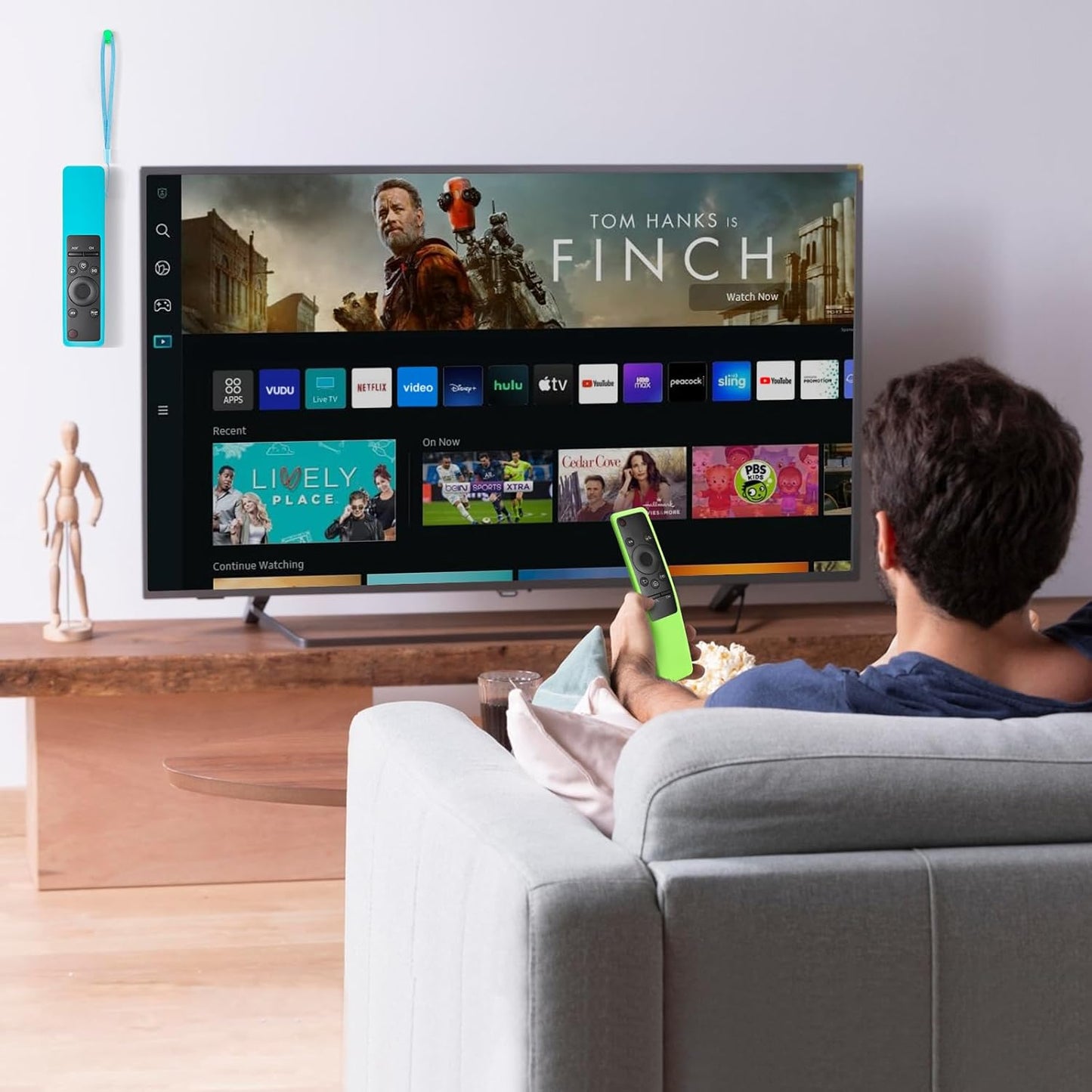 (2 Pack) Cover for Samsung Remote Silicone Protective Case Compatible with Samsung TV Remote Control Cover BN59 Series Glow in The Dark Remote Skin Sleeve