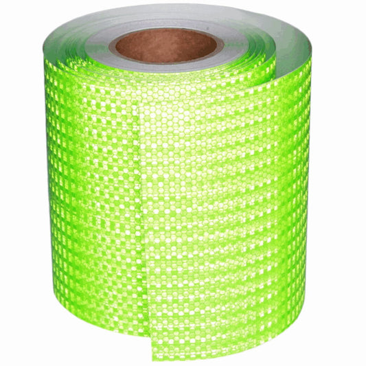 Green Reflective Tape Outdoor Waterproof 8 inch Wide, High Visibility Warning Industrial Marking Tape, Safety Stickers (68 feet)
