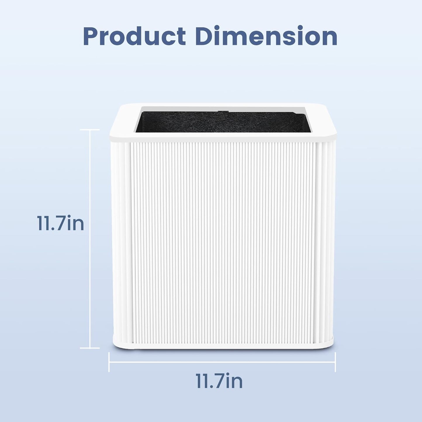 211+ Filter Replacement Compatible with Blue Pure 211+ and 211+ Auto Air Purifier, 2-Stage Filtration System of H13 True Filter & Activated Carbon Filter, 1 Pack