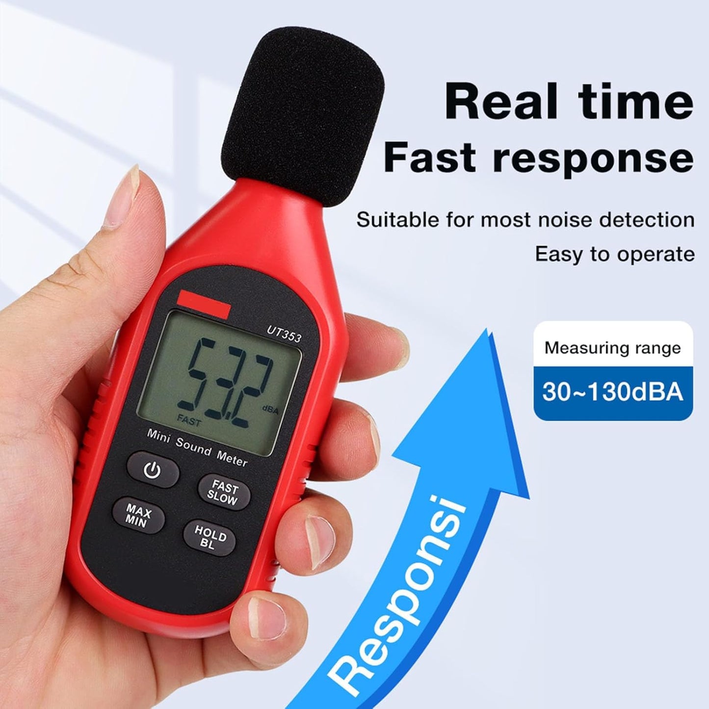 Handheld Decibel Meter Sound Levels Device for Home Applications to Measure and Control Environmental Noise Digital Sound Meter