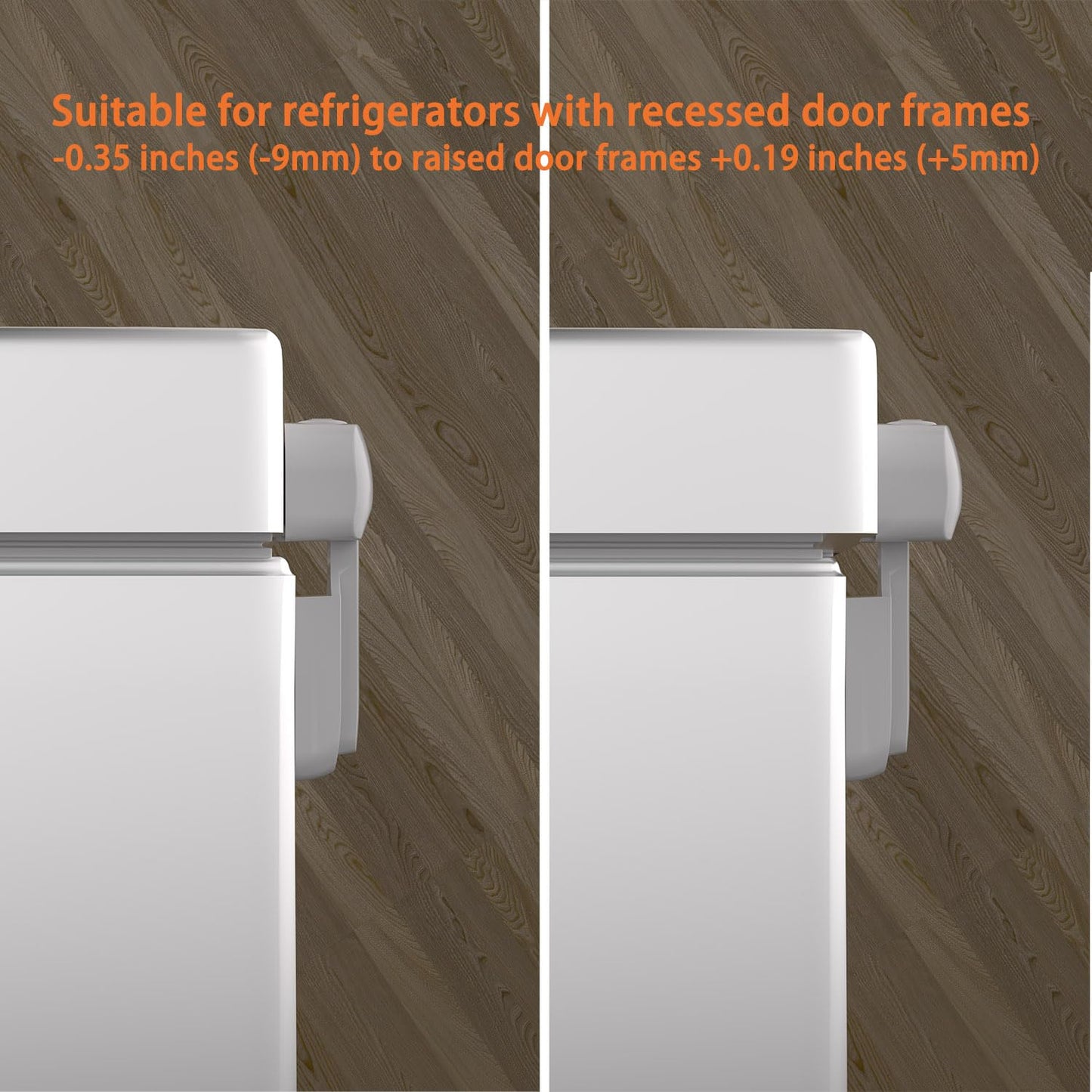 2 Pack Upgrade Child Proof Refrigerator Lock with Two Ways to Open, Home Fridge Freezer Door Lock Latch Catch to Keep Door Closed, no Tools Need or Drill (Grey)