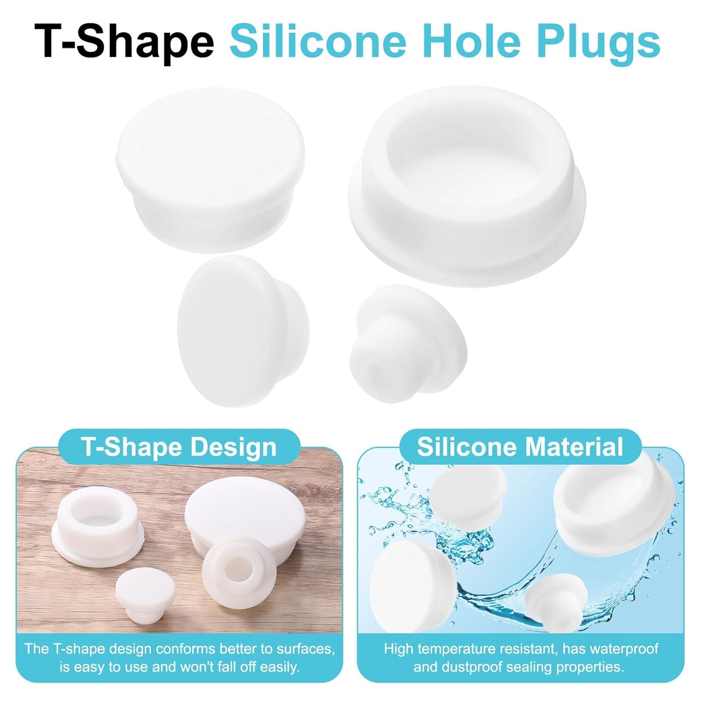 uxcell 1Pcs Silicone Hole Plug, Waterproof Round Rubber Stoppers Bottle Seal Plugs Tube Pipe End Caps for 120mm/4.72" Hole for Bathtub Bottle, White