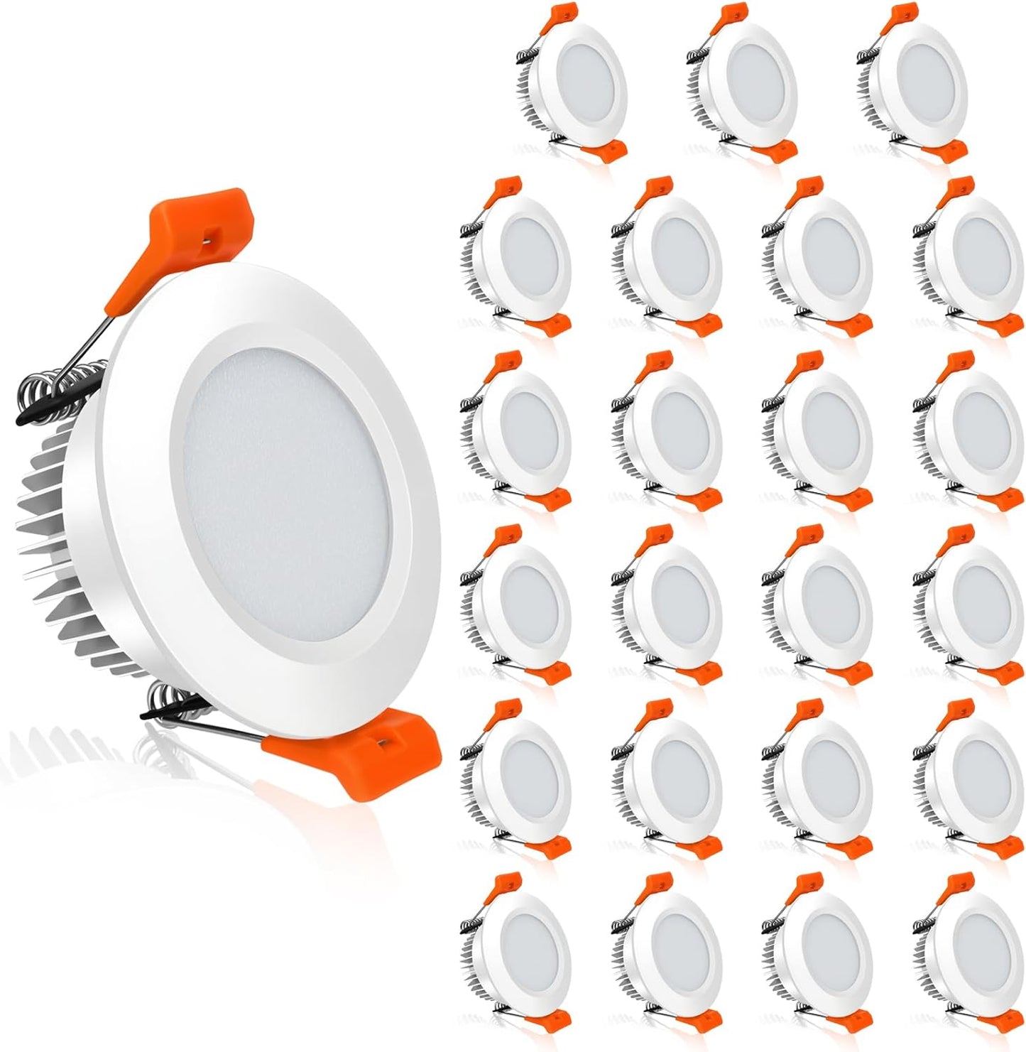 YGS-Tech 2 Inch LED Recessed Lighting, Dimmable Downlight 3W(35W Halogen Equivalent), CRI80, 4000K Natural White Ceiling Light with LED Driver (24 Pack)
