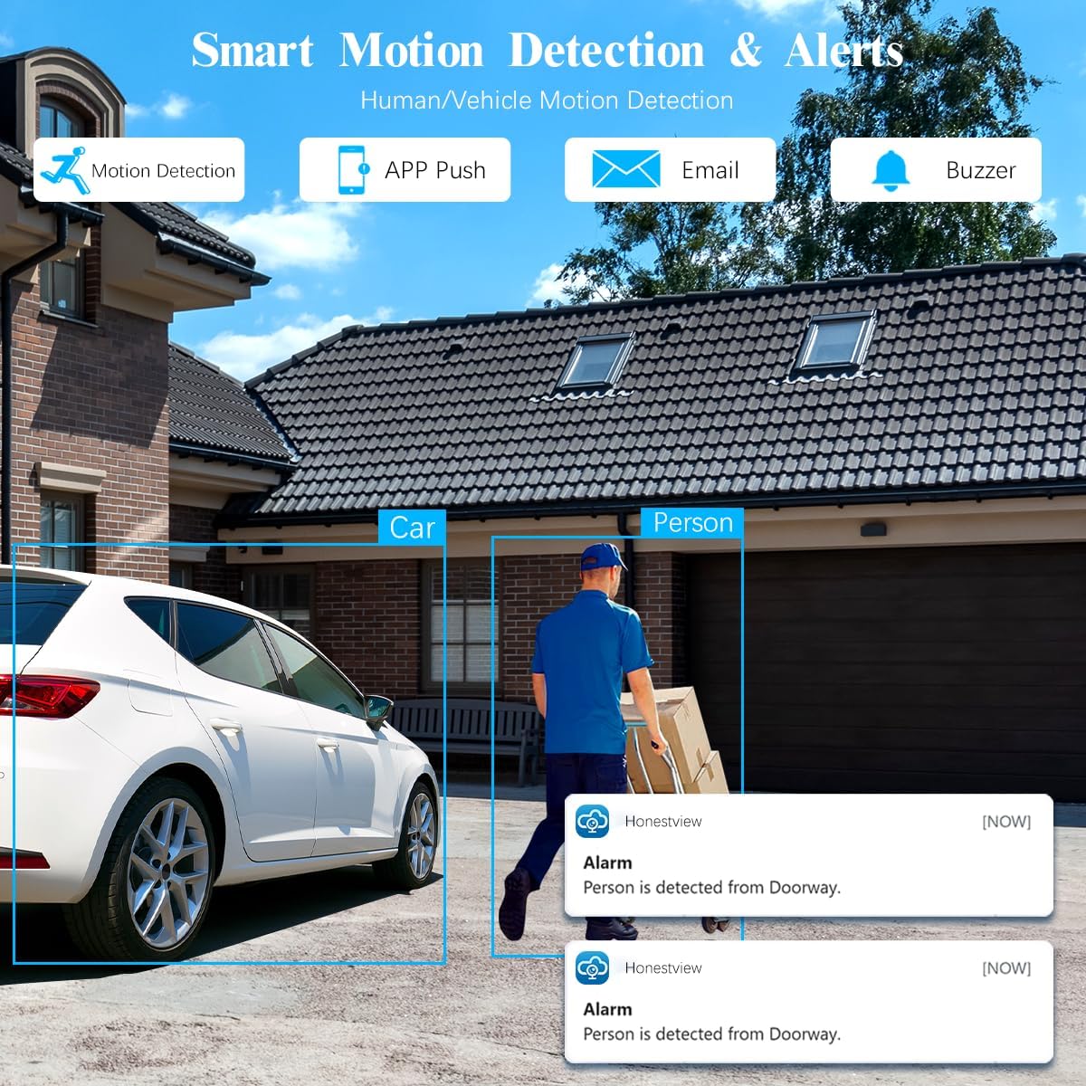 (4K/8.0 Megapixel & 130° Ultra Wide-Angle) 2-Way Audio PoE Outdoor Home Security Camera System Wired Outdoor Video Surveillance IP Cameras System