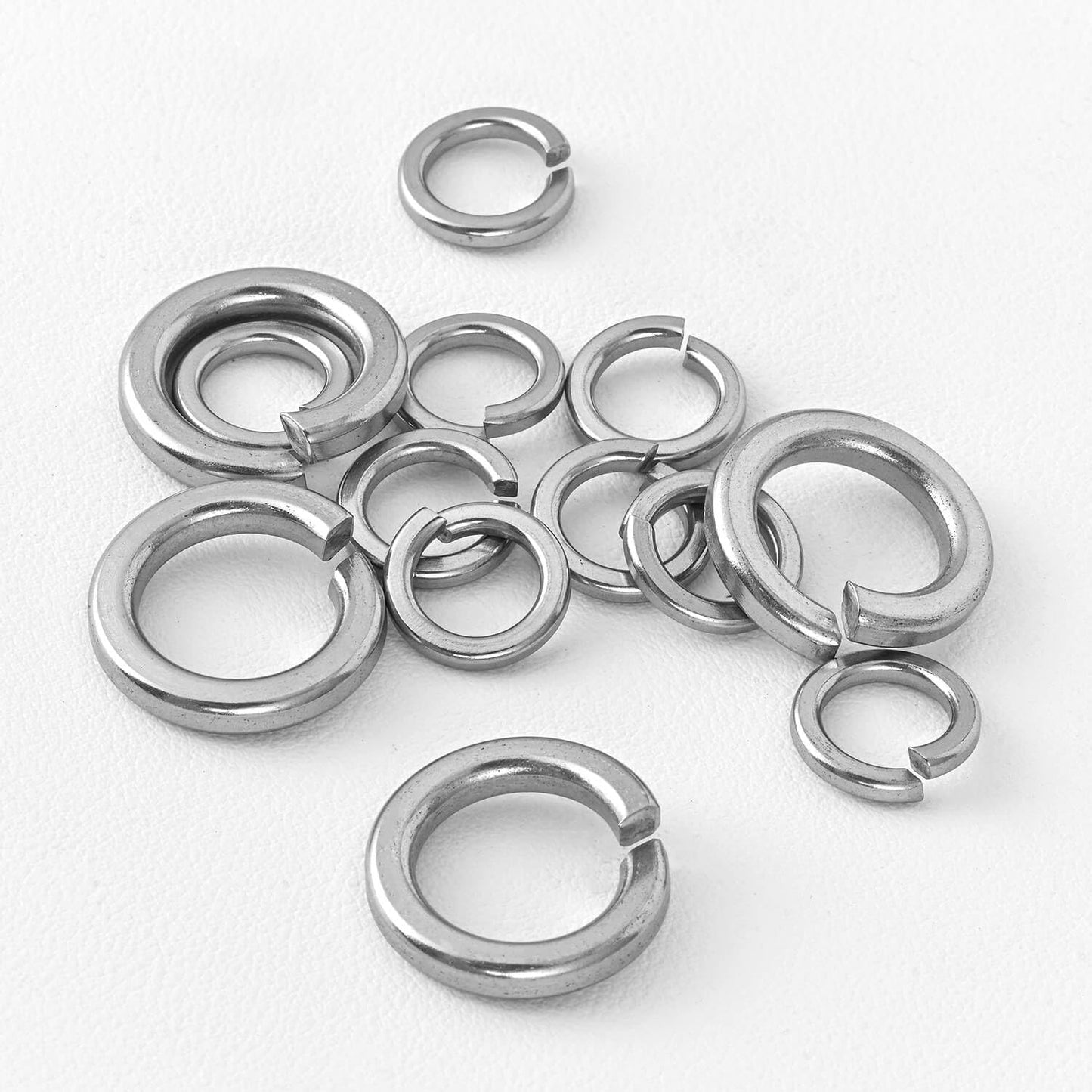 #8 (100 Pack) Split Lock Washer, (18-8) 304 Stainless Steel Spring Lock Washer