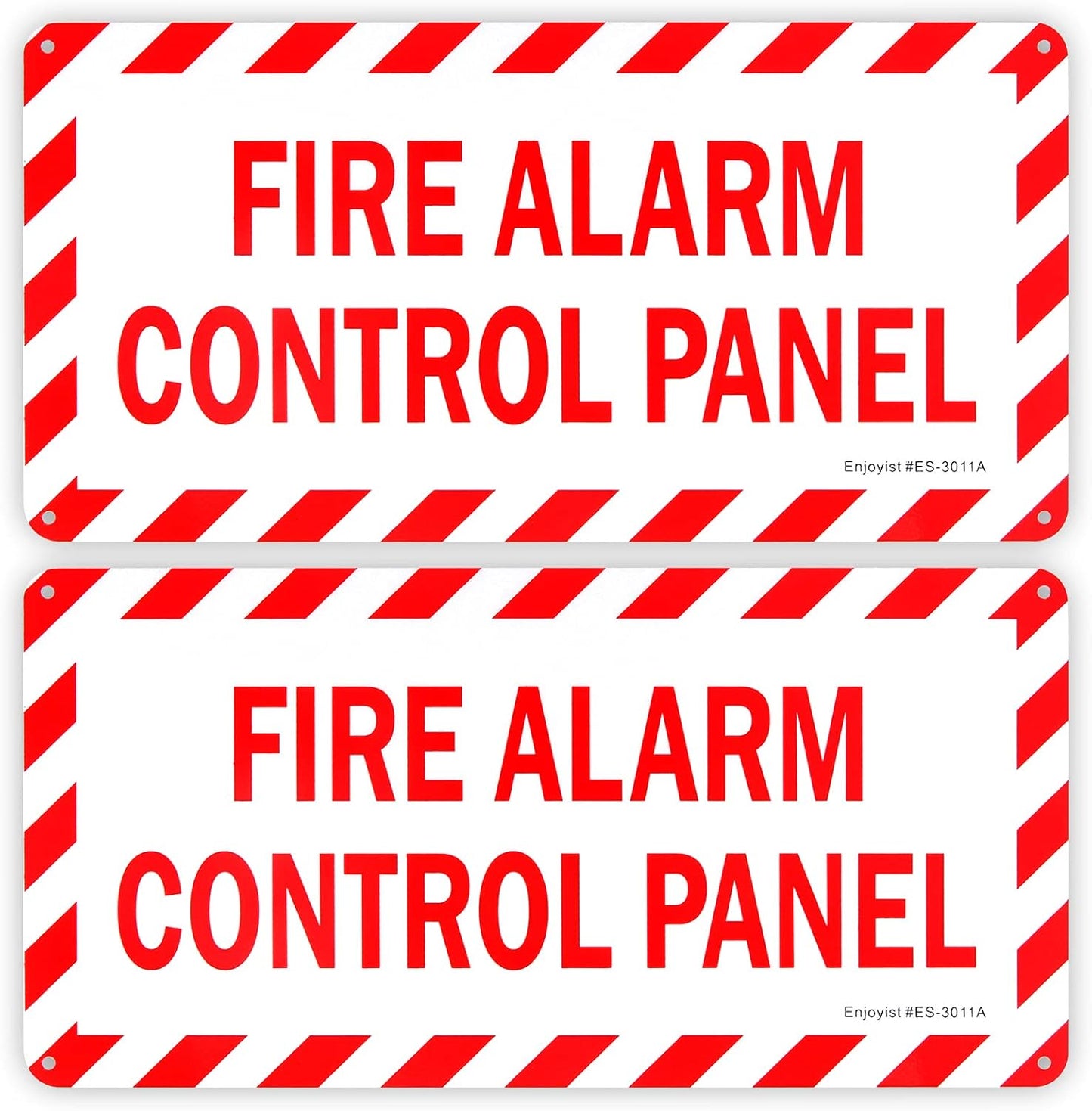 2-Pack Fire Alarm Control Panel Sign， 12"x 6" .04" Aluminum Reflective Sign Rust Free Aluminum-UV Protected and Weatherproof