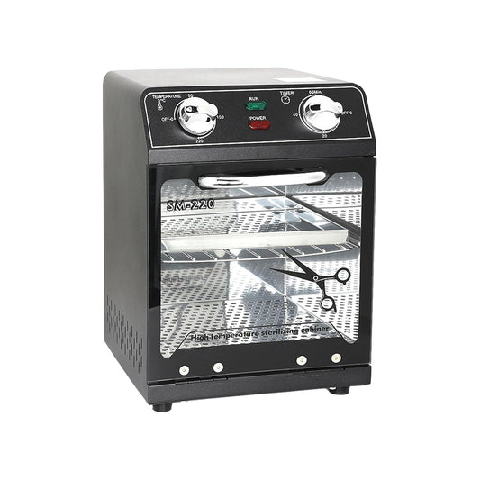 High Temperature Sterilizer, 8L Large Capacity Dry Heat Sterilizer, Max. Temperature 220℃, With Temperature Control & Timer, For Hair Salon Spa Nail Salon, Tool Sterilizer（Black）