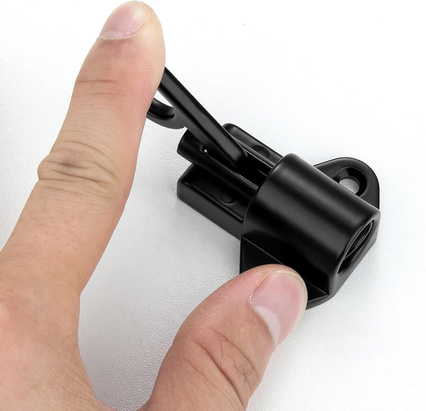11 Packs Self-Closing Latches，Black Spring Door Lock，Resilient Bolt Latch Aluminum Alloy Safety Automatic Spring Barrel Door Lock with Screws，Used for Wooden Door，Wooden Window and Cabinet etc