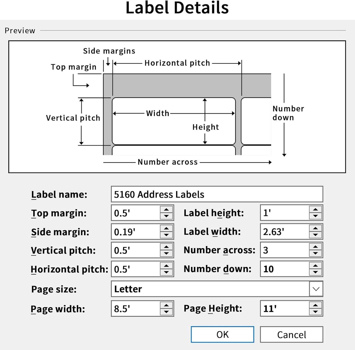 1" x 2-5/8" Address Labels 1500 Labels Sticker Paper for Laser/Ink Jet Printer mailing Labels 8.5"×11" White 30 per Sheet
