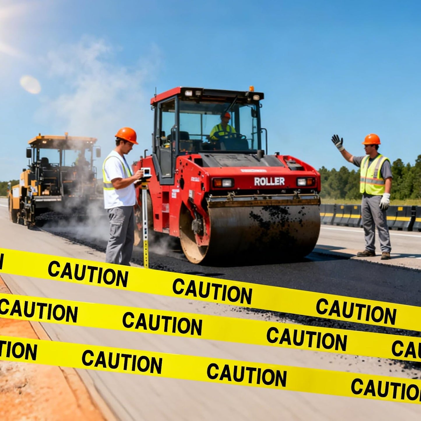 Caution Warning Tape – 3 Inch x 1000 Feet | Bright Safety & Hazard Tape with Bold Black Text for Construction, Events, and Dangerous Areas (Caution, 1 Pack)