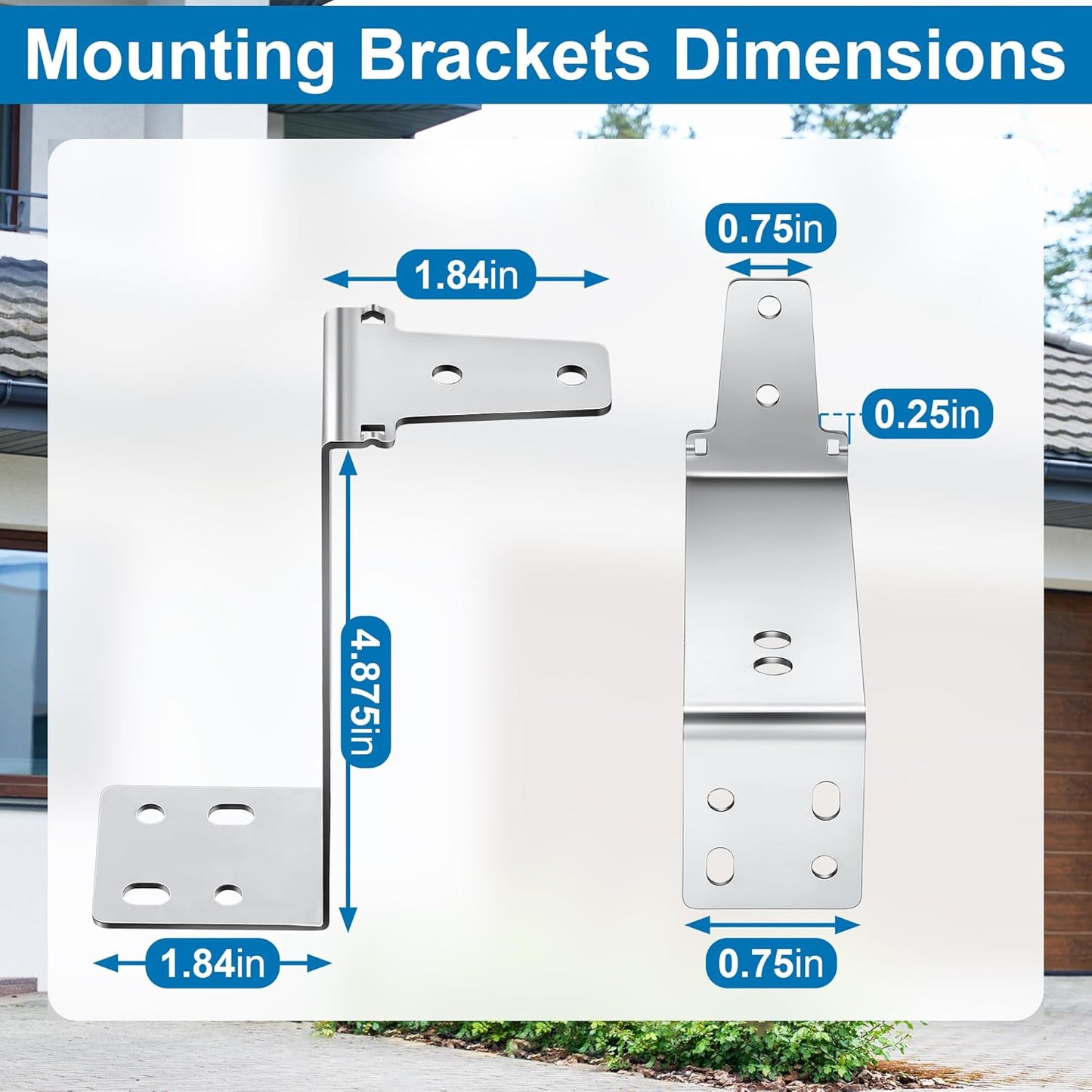 2PCS Garage Door Sensor Bracket Compatible with GSTB-R STB-BL Garage Door Sensors Replacement, Sturdy Metal, Wall Mount, Silver