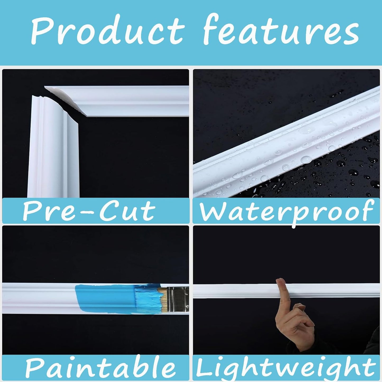 3 PCS Premade Wainscoting Panels Accent Wall Panels for Interior Wall Decor Easy DIY Build and Batten Chair Rail & Picture Frame Door Decor (20x 28 in)