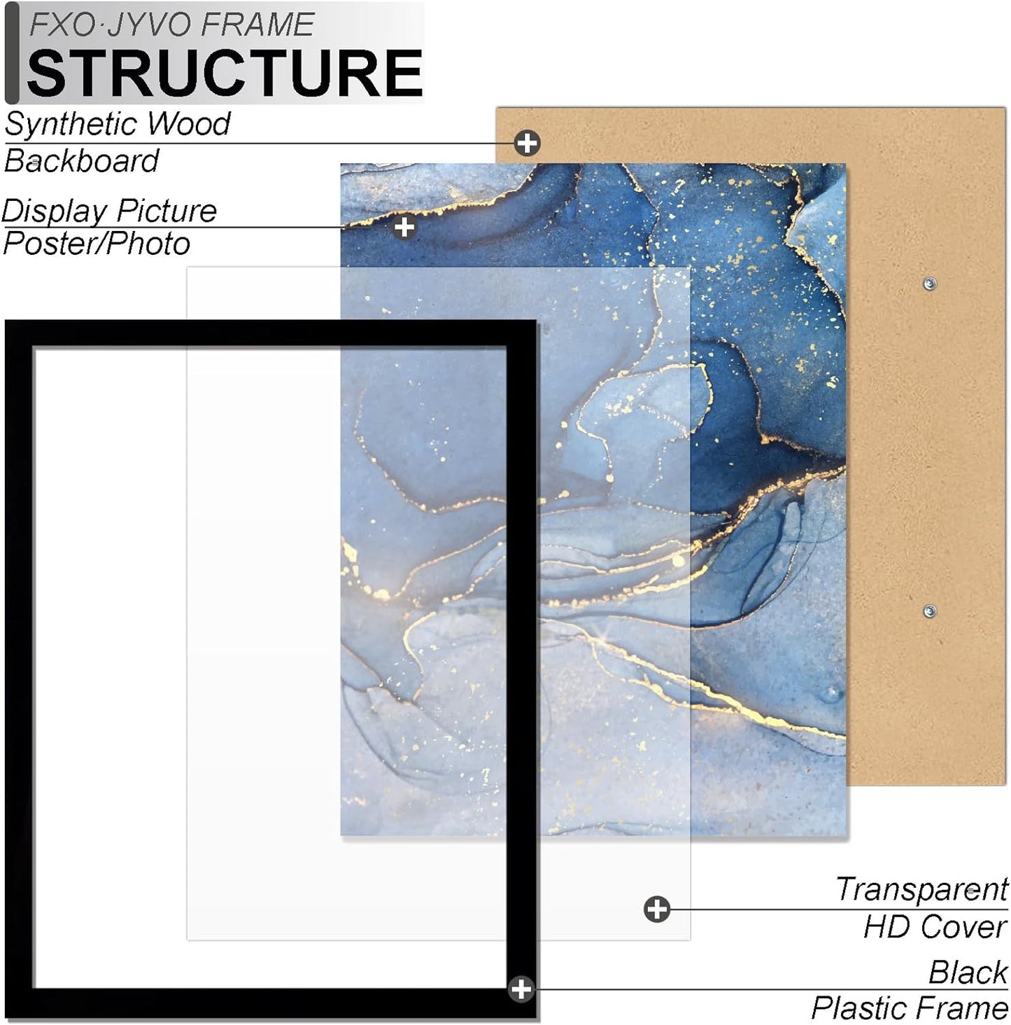 10x14 Picture Frame, Black Frame for 10 x 14 Inch Picture Poster Photo, Light Weight and High Transparent 10 by 14 Frame for Wall - 1 Pack/Black/10 x14