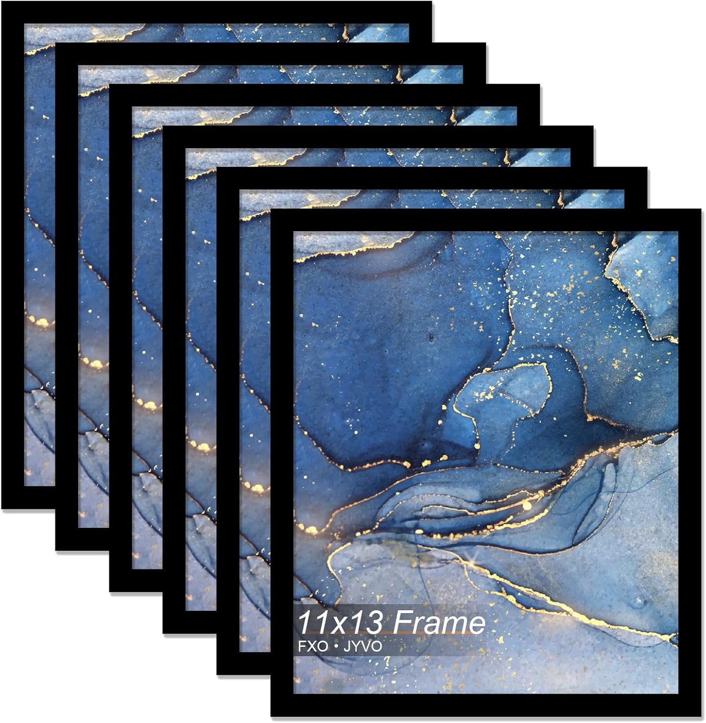 11x13 Picture Frame Set of 6, Black Frame for 11 x 13 Inch Picture Poster Photo, Light Weight and High Transparent 11 by 13 Frame for Wall - 6 Pack/Black/11 x13