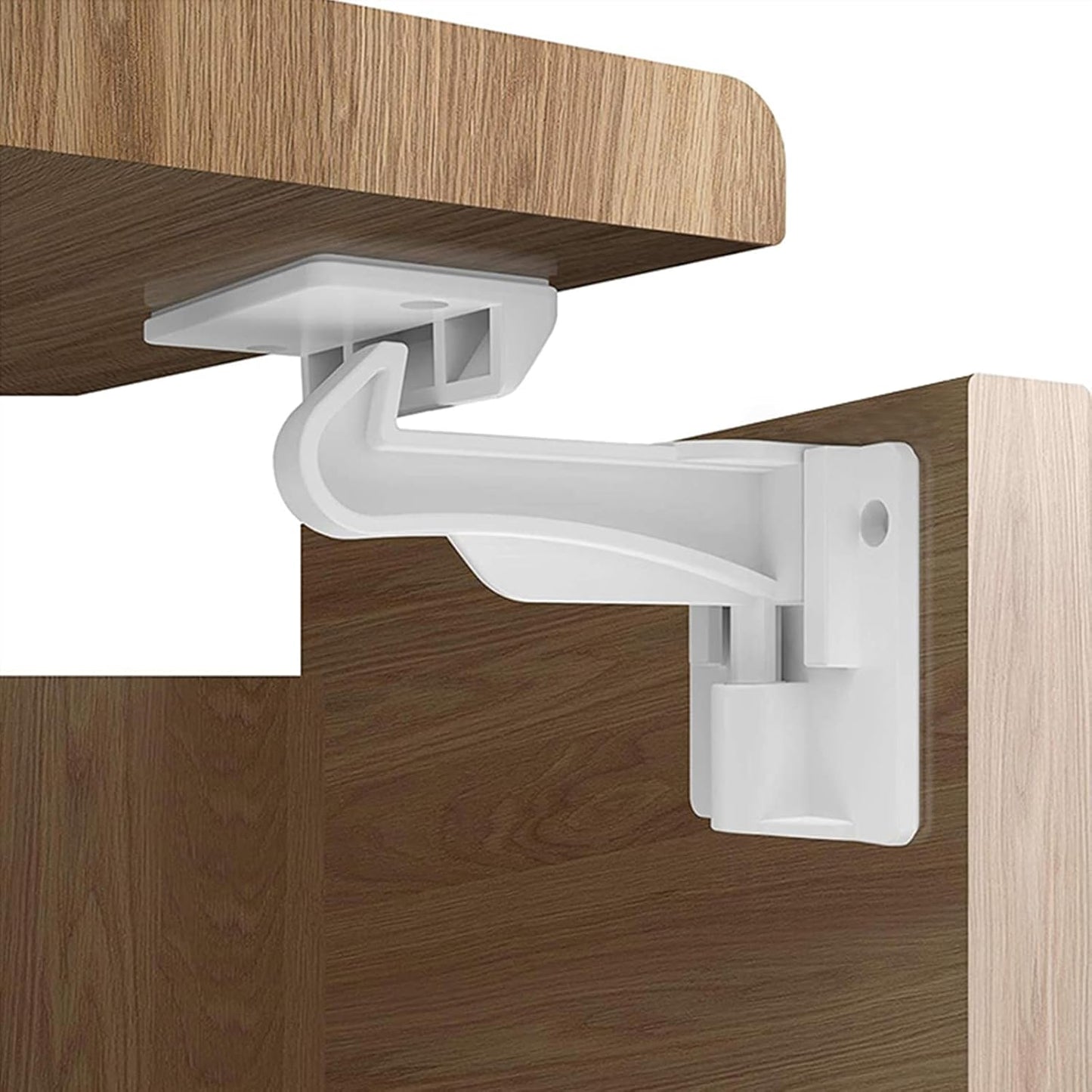 2 Pack Upgraded Invisible Baby Proofing Cabinet Latch Locks – No Drilling or Tools Needed, Fits Most Cabinets & Drawers, Works with Countertop Overhangs, Strong Adhesive for Easy & Secure Installation
