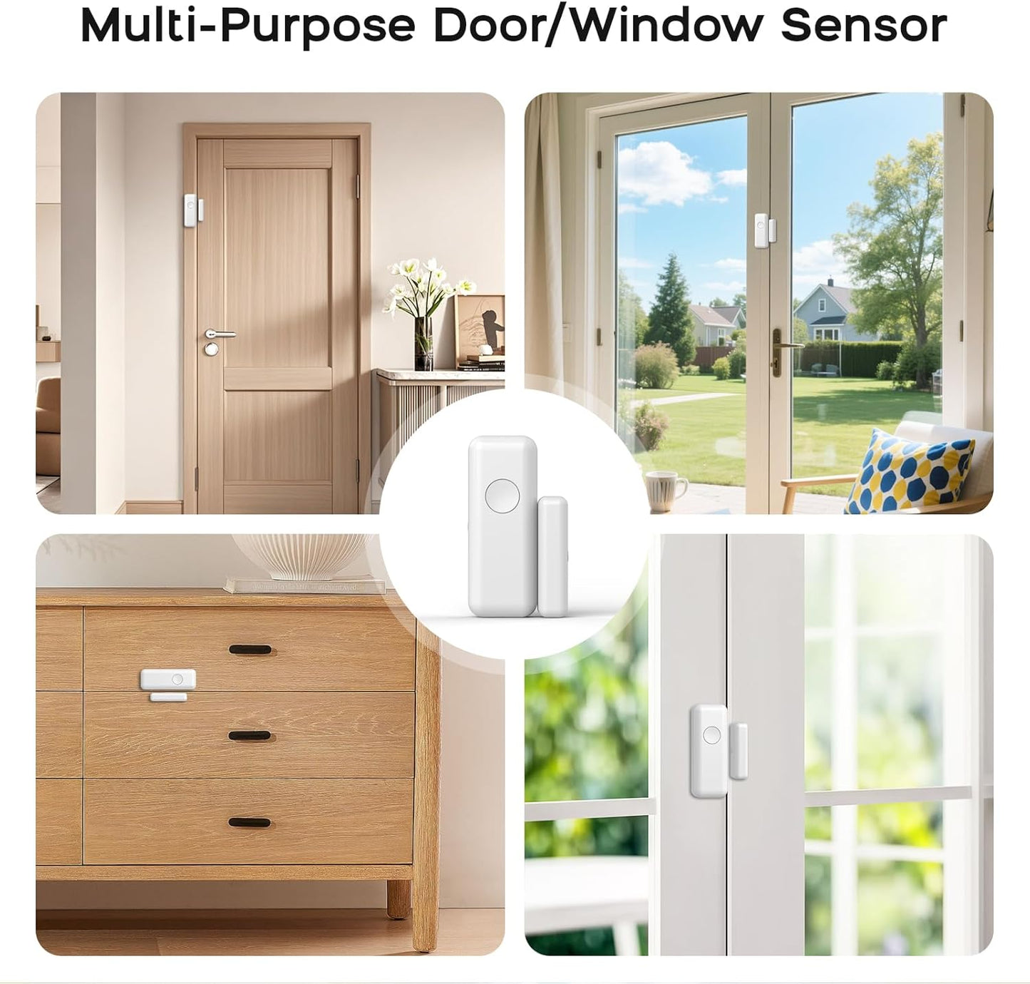 Home Security Systems,2025 Door & Window Alarms for Home with Instant App Alerts,20Pcs WiFi-Connected SOS Button Kit,Compatible with Alexa for Villa,for Apartment,Kids Safety,Office NO Monthly Fees
