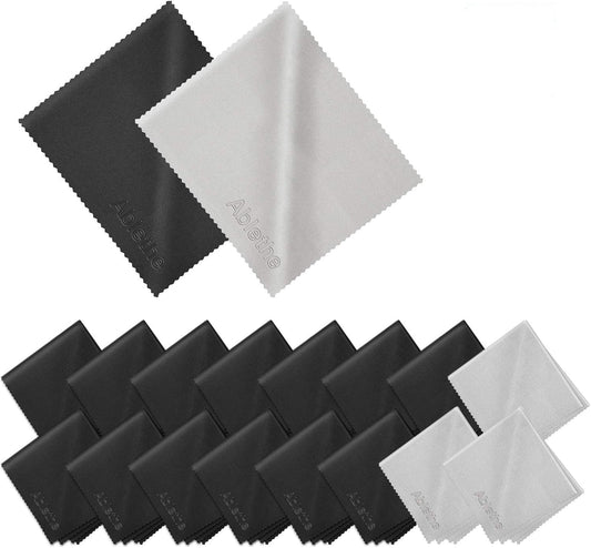 18 Pack Premium Microfiber Cleaning Cloths for Glasses, Glasses Cleaning Cloth for Cleaning Lenses, Screens, Cameras, Cell Phone, Eyeglasses, LCD TV Screens, Tablets and More