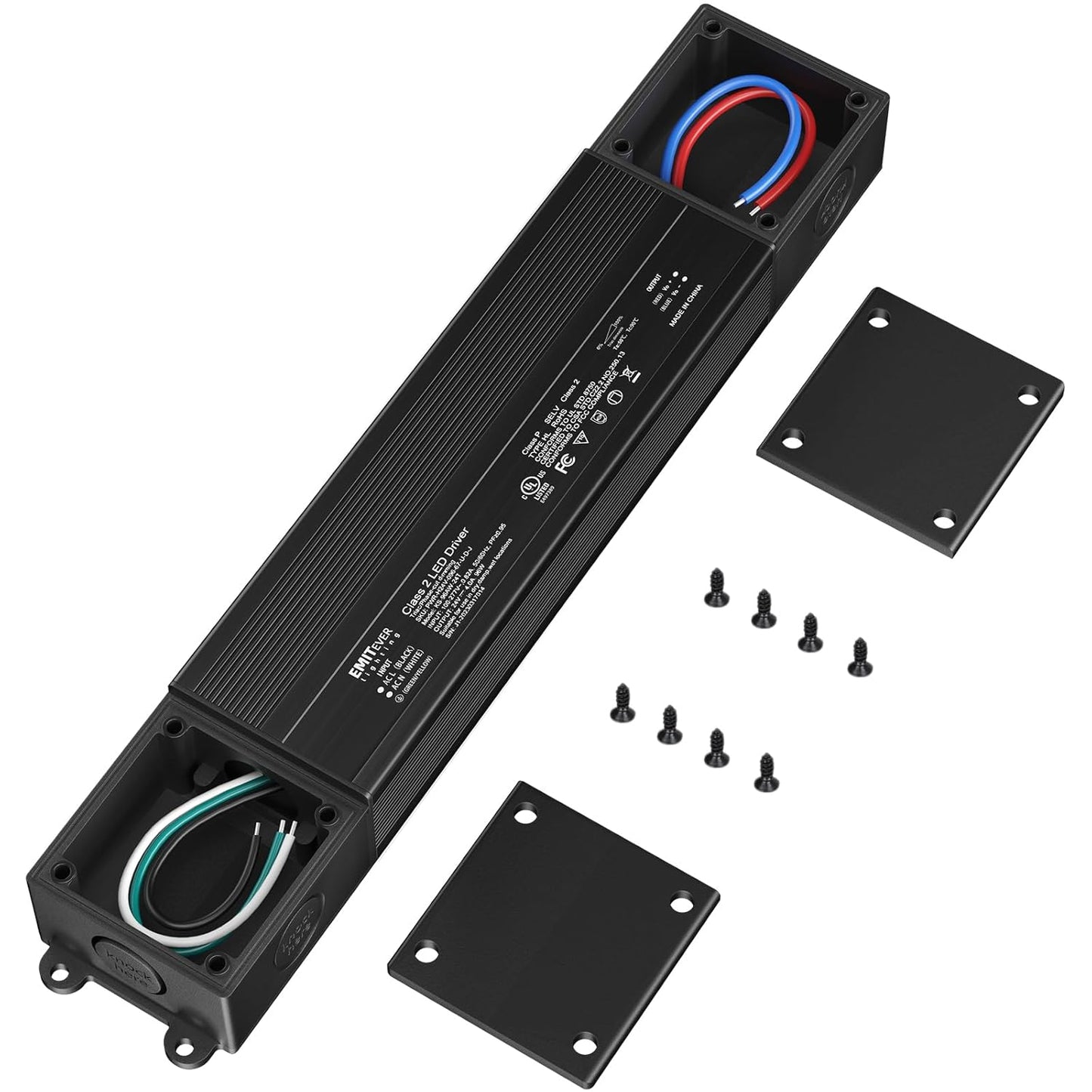 EMITEVER 96W Triac Dimmable LED Driver, 100-277VAC to 24VDC Dimmable Power Supply,Waterproof IP67 Transformer for Indoor Outdoor LED Lights,Compatible with Lutron and Leviton Dimmers,Class 2,UL Listed