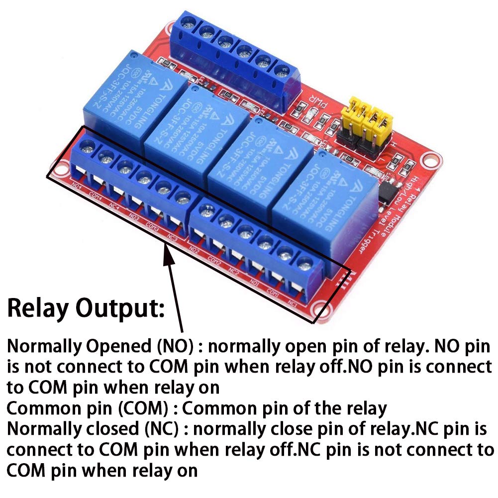2PCS 4 Channel 24V Relay Module with Optocoupler High or Low Level Trigger Expansion Board for Raspberry Pi Arduino