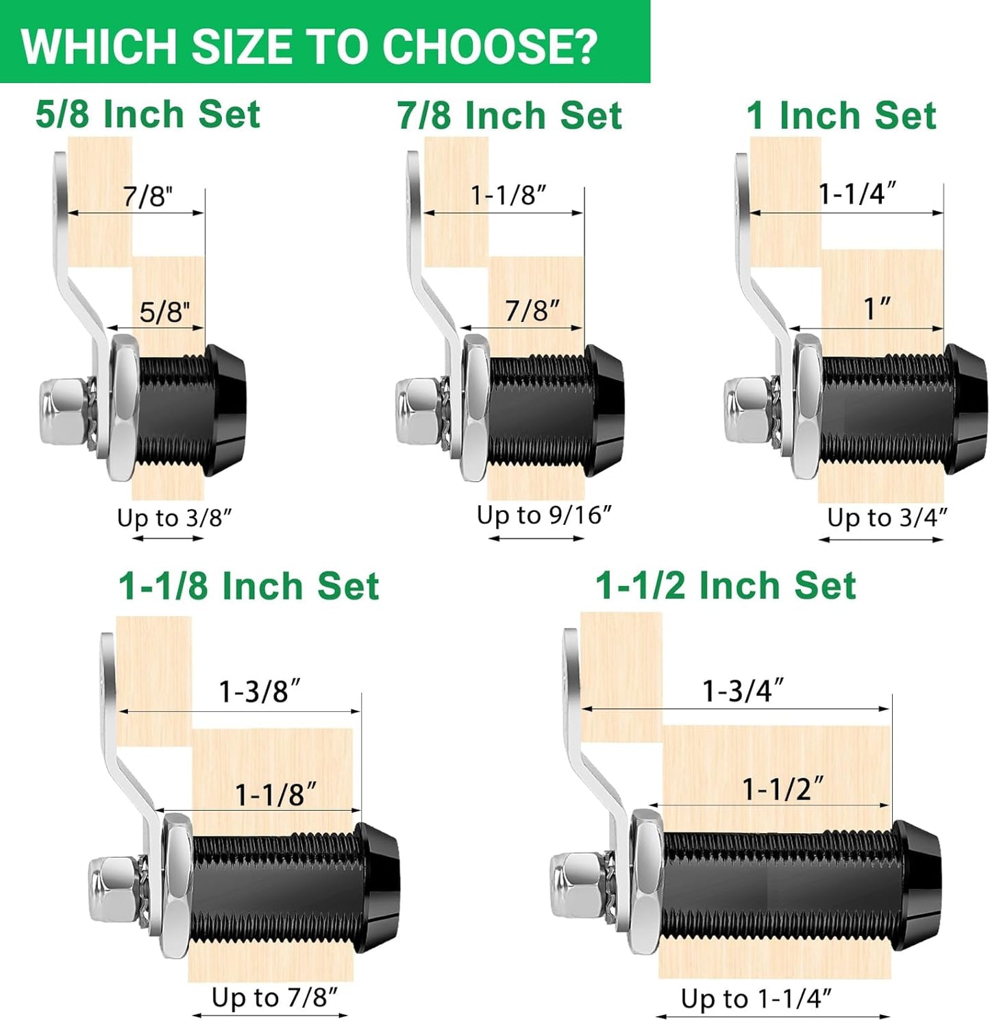 2 Pack Black Cabinet Lock with Keys, 1-1/2" RV Storage Locks Keyed Alike, RV Locks for Storage Door, Camper Toolbox RV Cam Locks with Manual (Black -2 Pack, 1-1/2 Inch)