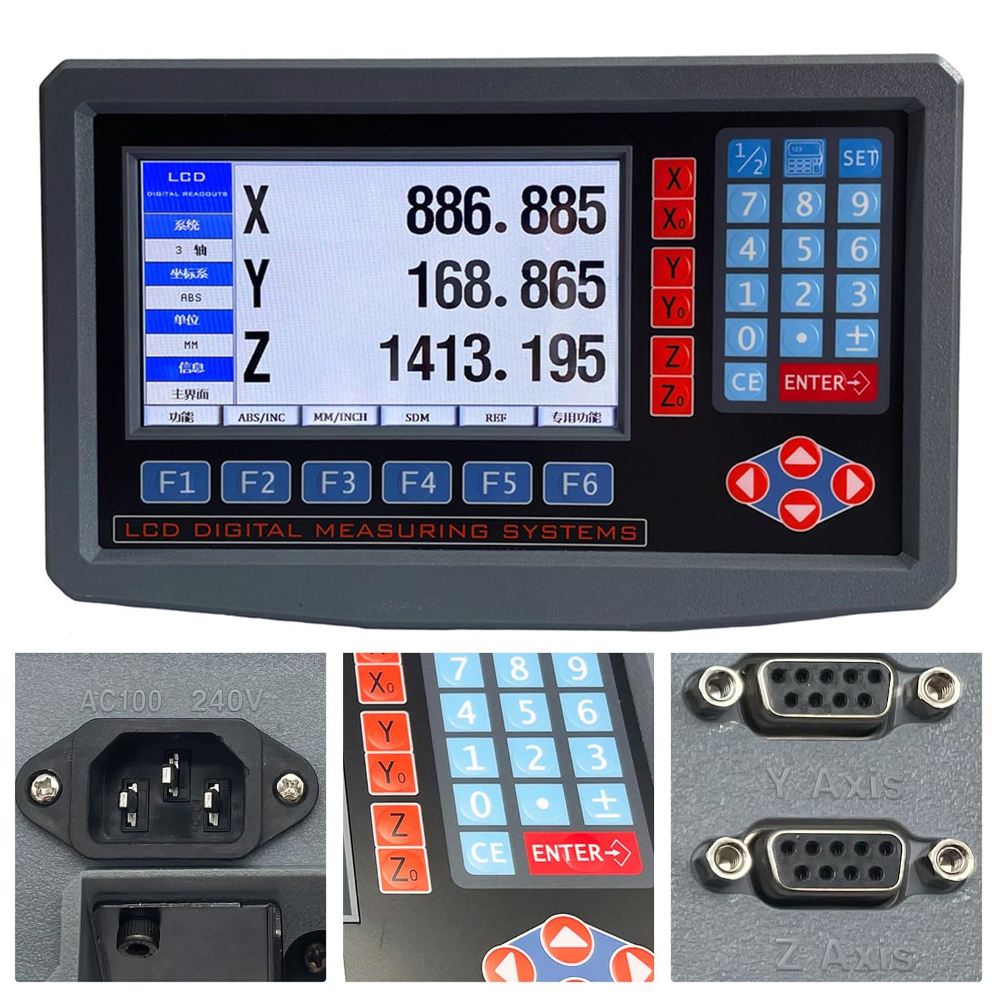2/3 Axis Digital Readout and TTL Precision Linear Glass Scale DRO Encoder for Milling Lathe. Note:Display&Scales Sold Separately,Pls Select The Size Options! (3 Axis LCD Digital Readout ONLY!)