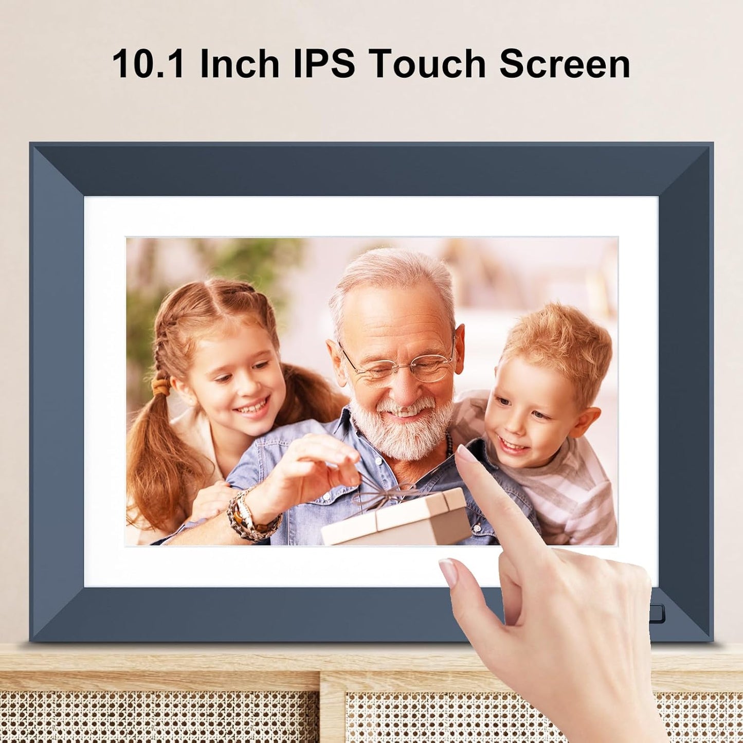 10.1-inch Digital Picture Frame WiFi-Photo-Frame - 16GB Smart Frame, IPS Touch Screen, Auto-Rotate, Slideshow, Load Photo Video from Phone to Digital Frame Via App Email, Free Cloud, Gifts for Mom Dad