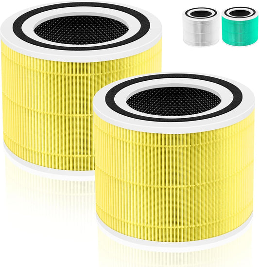 240 True HEPA Pet Care Replacement Filter 14 for Puro 240 Air Purifier,3-in-1 High-Efficiency HP-14 with Activated Carbon Filter,2 Pack,Yellow