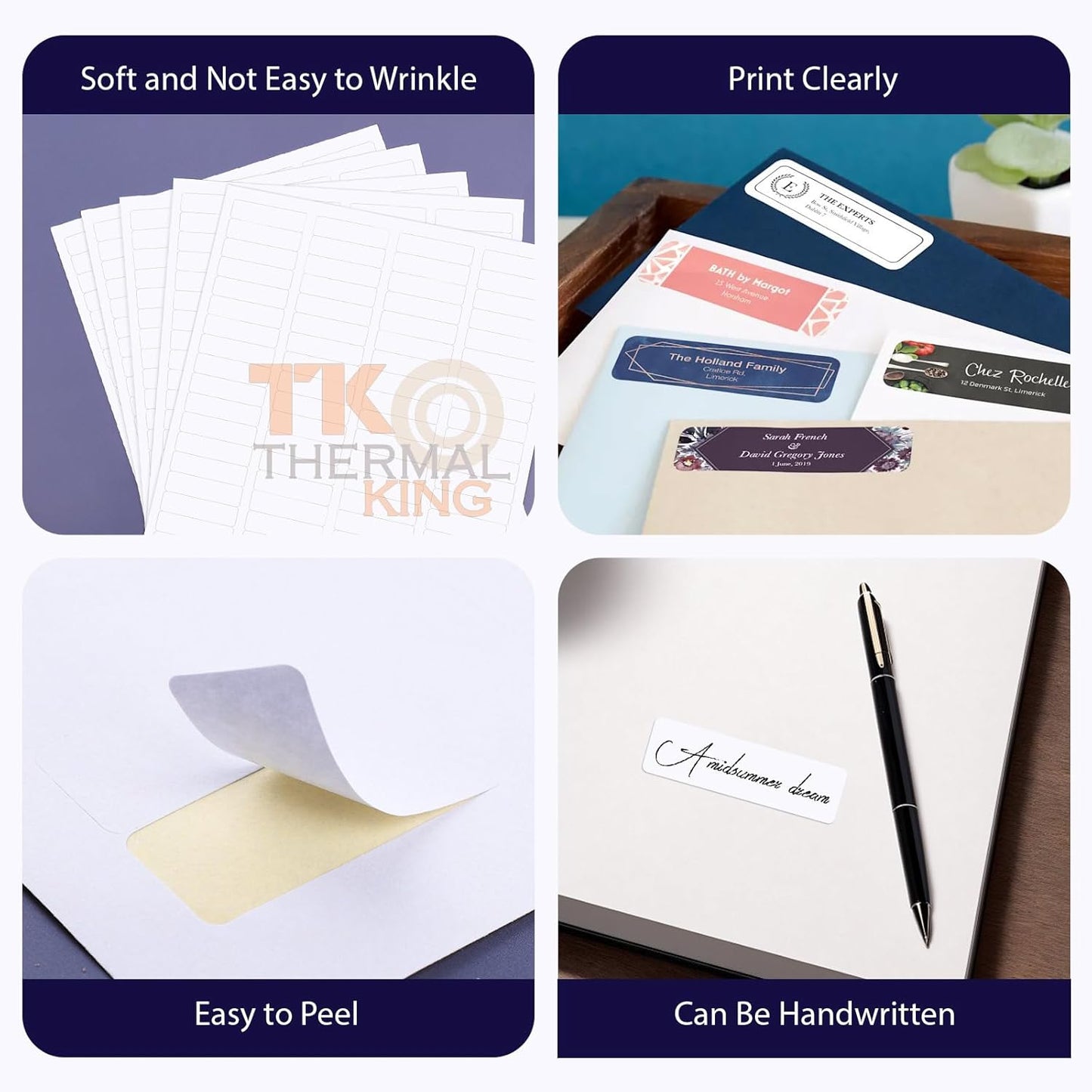 1/2" x 1-3/4" 100 Sheets Easy Peel White Blank Sticker Mailing Shipping Address 8,000 Labels (80 Labels/Sheet)
