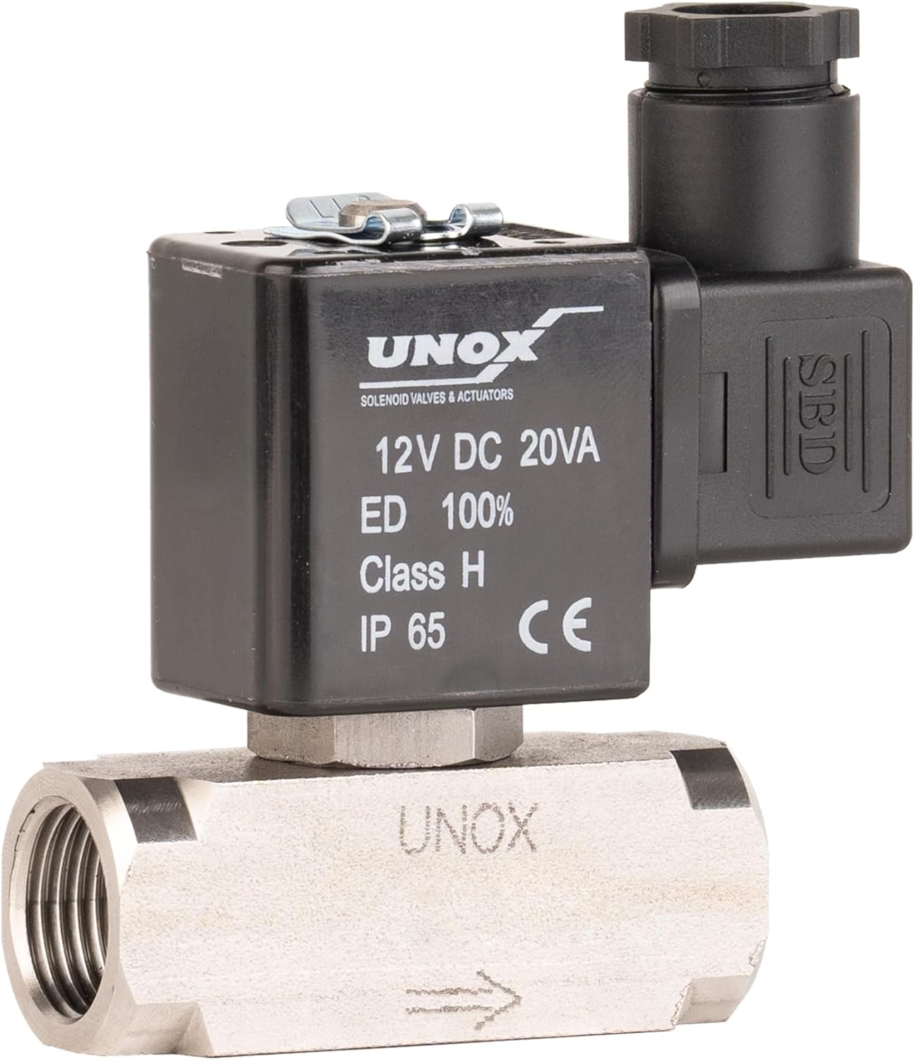 UNOX 1 inch NPT Electric Solenoid Valve 12V DC, Stainless Steel AISI316 Control Valve Normally Closed - 0-232 PSI Multi-Purpose Reliable Control Valve for Water, Air, and Gas - Solenoid Valves