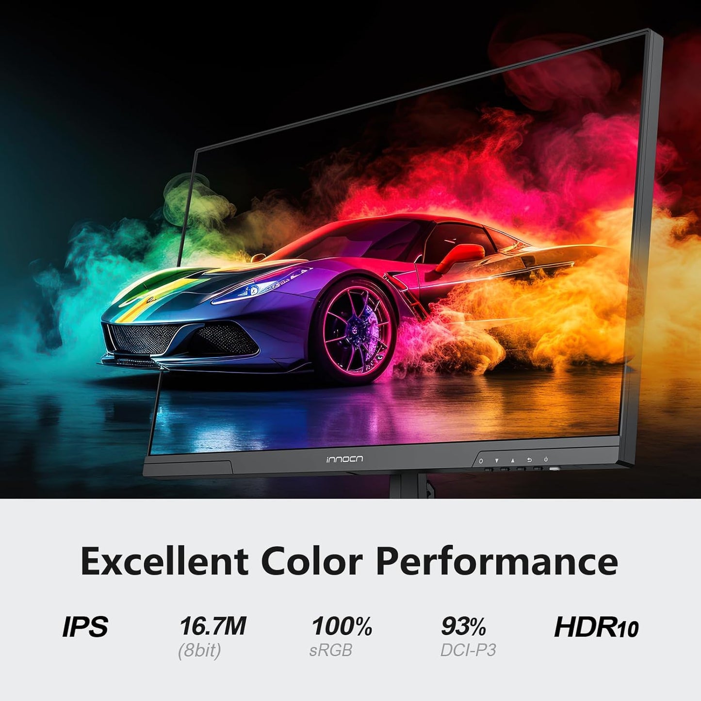 INNOCN 24.5 Inch Gaming Monitor 1440P 240Hz QHD 2K PC Desktop Gaming Screen Fast IPS HDMI 2.1 Display, DisplayPort, Built-in Speaker, 25G2S