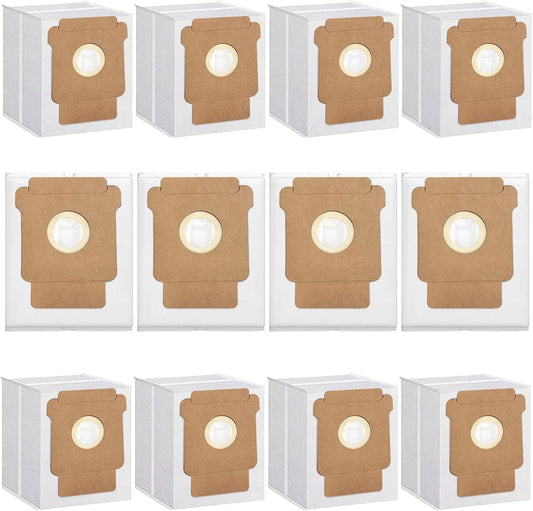 12 Pack Q0520 Vacuum Bags for iRobot Roomba Vacuum 2 Q0520 Essential Robot Vacuum Cleaner,Roomba 105 Combo/Vac,Plus 405 404 505 Combo Max 705 Vac,Max 705 Combo Robot,Disposable Auto-Empty Dust Bin Bag