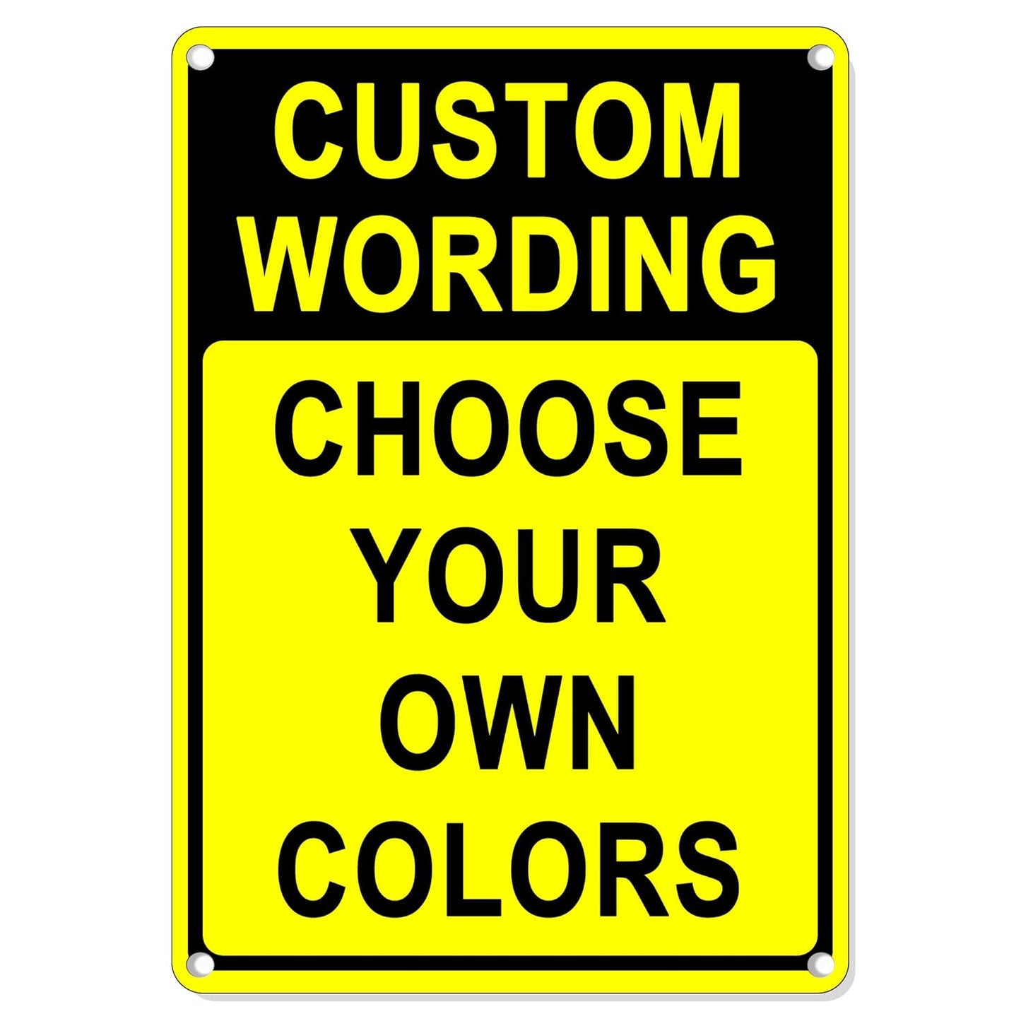Custom Sign Outdoor Metal Vertical, Personalized Metal Sign for Parking, Gate, Delivery, Garage, Weatherproof Customized Signs for Outside, Make Your Own Signs Custom(10x7 Inches, Header)