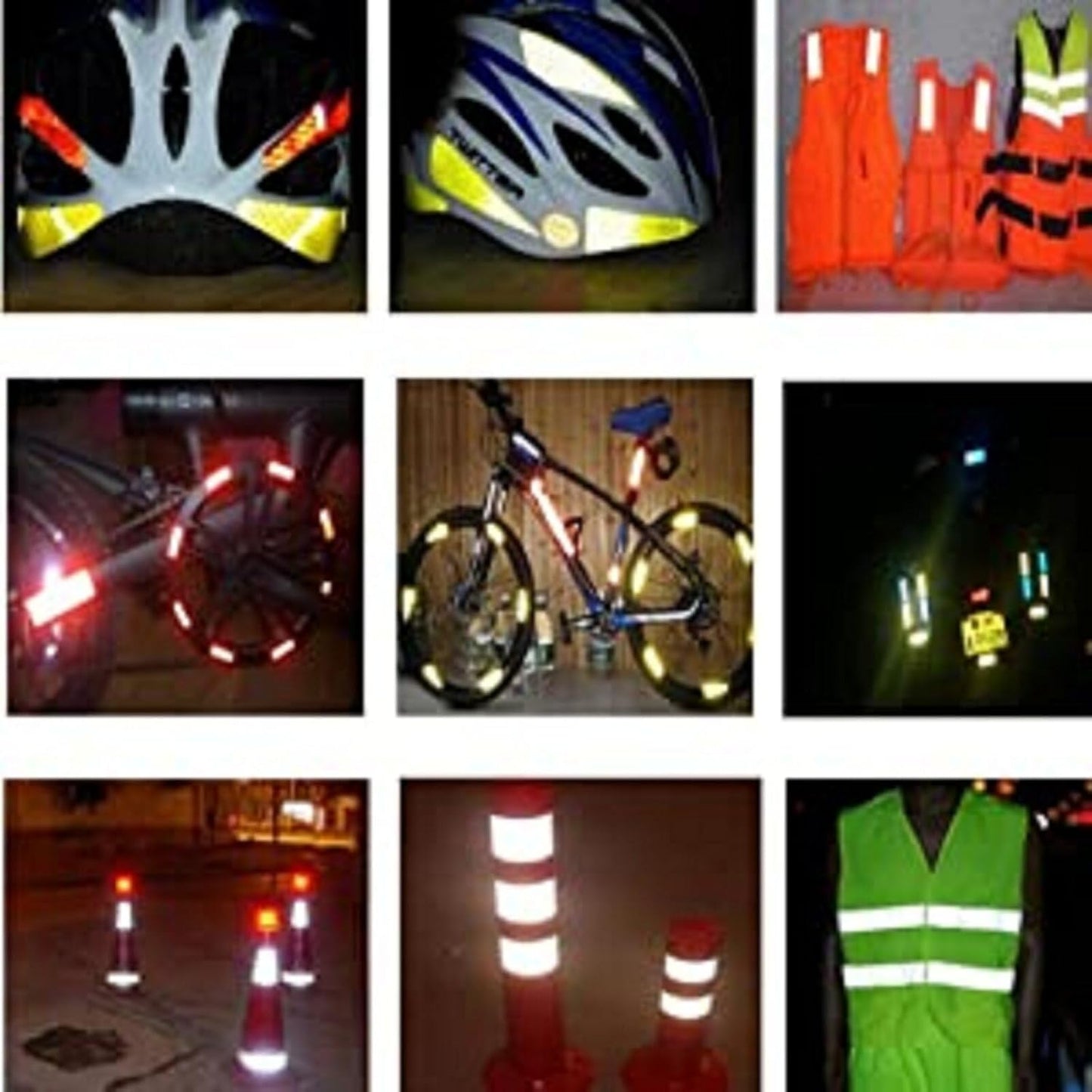 Green Reflective Tape Outdoor Waterproof 8 inch Wide, High Visibility Warning Industrial Marking Tape, Safety Stickers (68 feet)