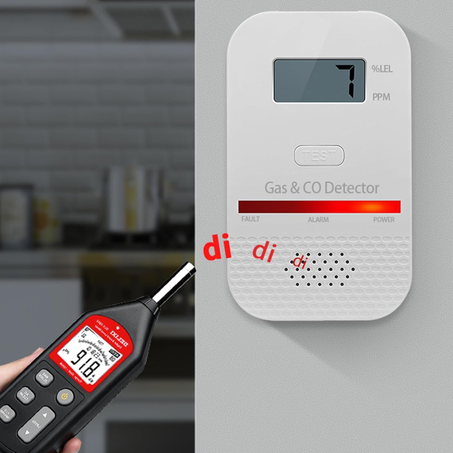 2PCS 2-in-1 Carbon Monoxide and Combustible Gas Detectors Combination, Plug in Co Leak Detector LNG LPG Monitor for Home Travel RV Essentials, Sound Alarm Over 85dB, 50-Feet Detection Range