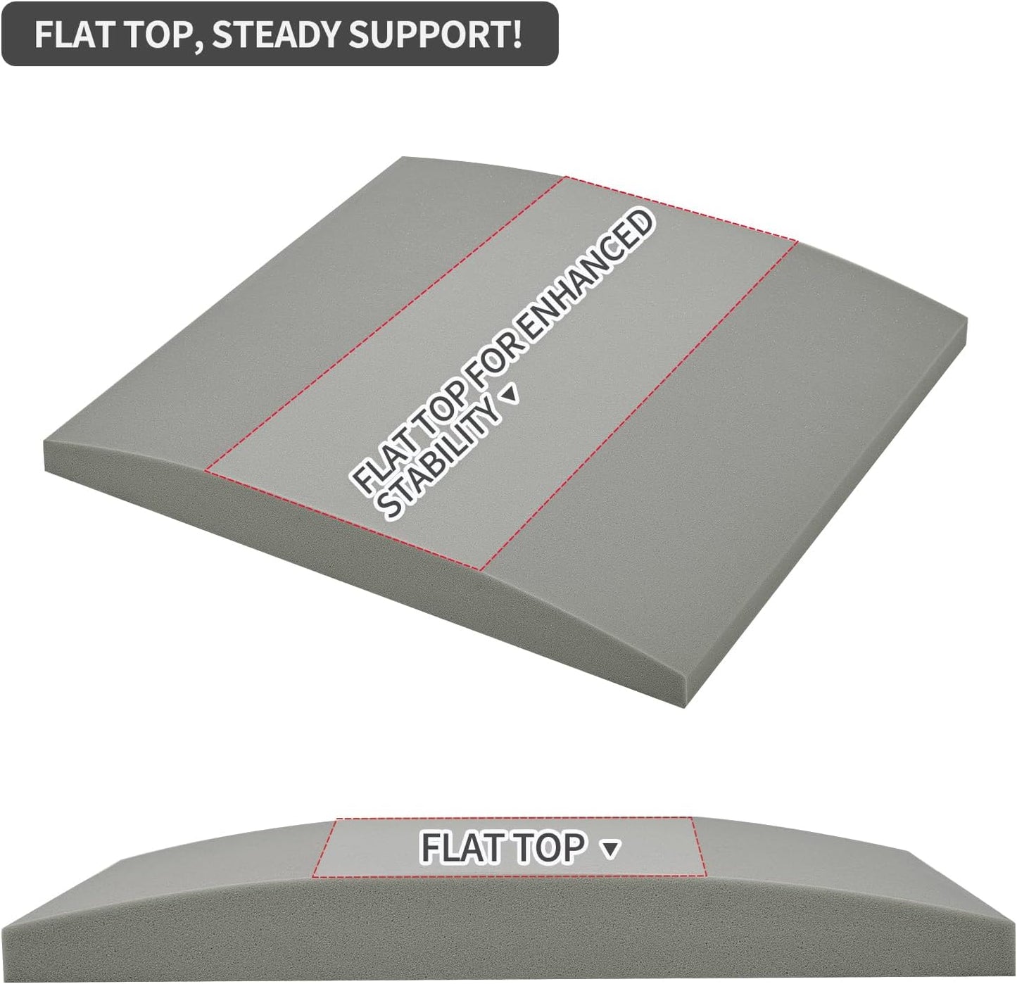 HAVARGO Couch Cushion Support High Density Foam 24X24X2.4 Inches Sofa Couch Supports for Sagging Cushions Light Grey 1Pc with Anti Slip Mesh Fabric