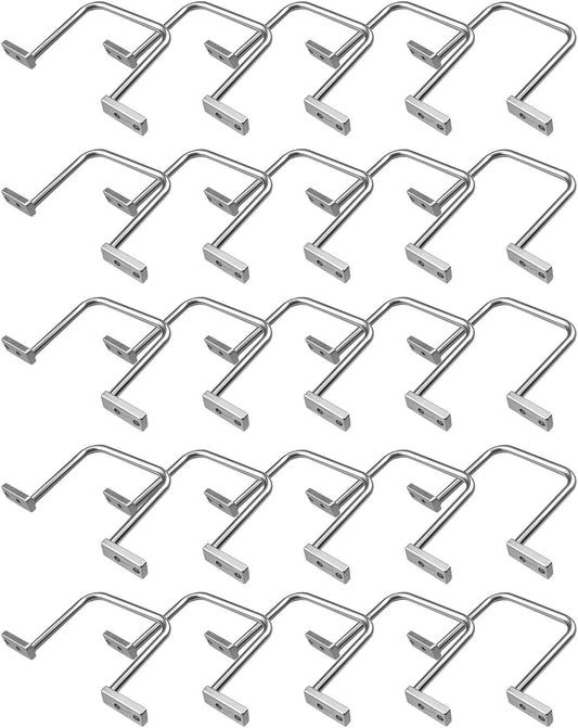 25Pcs 3 Inch D Rings, Aluminum Heavy Duty Distribution Rings for Managing and Organizing Electric Cables Wires, Silver