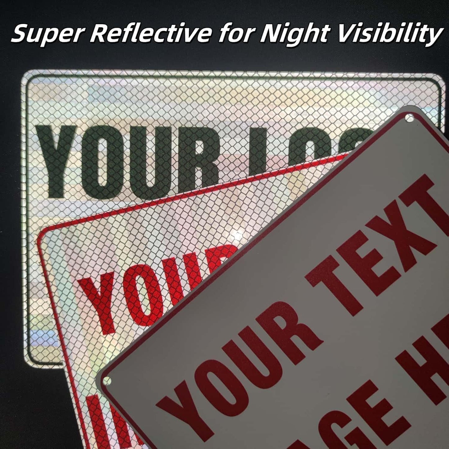 Custom Signs Outdoor Metal, Personalized Metal Sign, 36"x 36" Rust Free Aluminum, Reflective Option, Waterproof, Durable Ink
